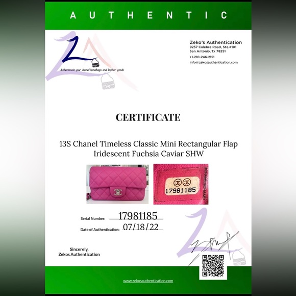 SOLD🚫AUTHENTIC Chanel Hot Pink Caviar Mini Rectangular Flap SHW - Picture 3 of 17